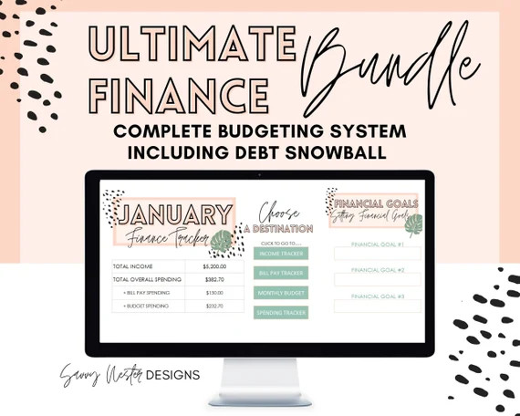 Monthly Digital Budget Planner Template  Excel Financial | Etsy | Etsy (US)