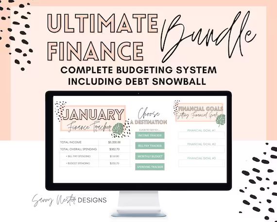 Monthly Digital Budget Planner Template  Excel Financial | Etsy | Etsy (US)