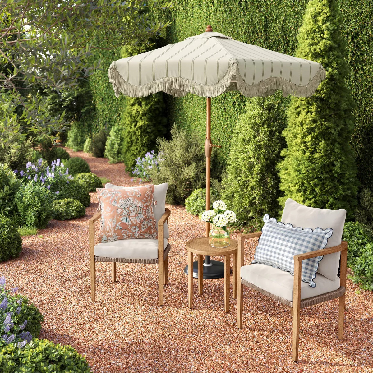 3pc Pasadena Patio Chat Set Gray - Threshold™ designed with Studio McGee | Target