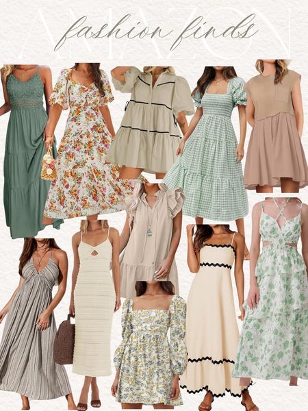 Amazon Neutral spring and summer fashion finds! Love the beige and sage tones on these dresses! #Founditonamazon #amazonfashion #inspire #womensstyle Amazon fashion outfit inspiration 

#LTKFindsUnder100 #LTKStyleTip #LTKFindsUnder50