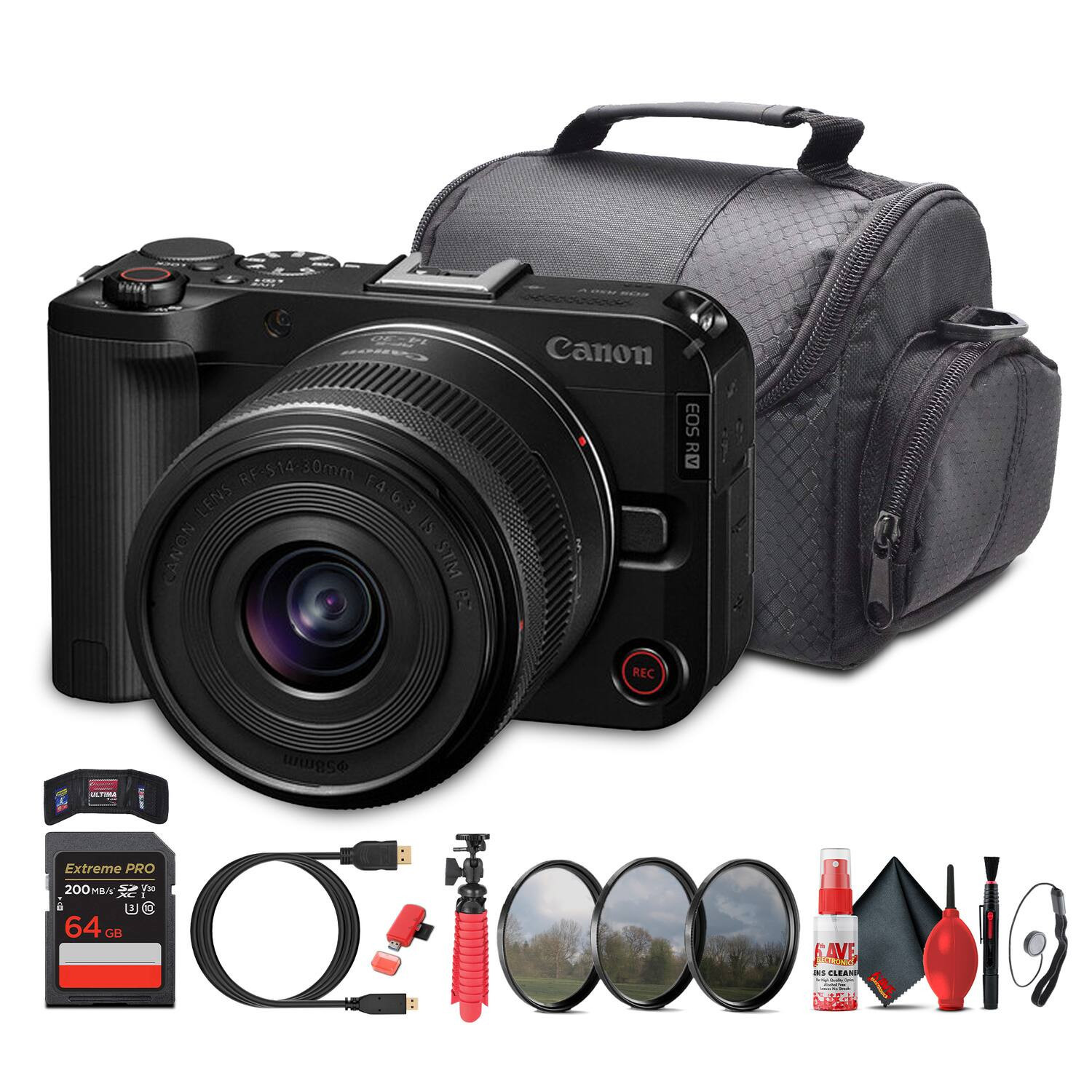 Canon - EOS R50 V + 14–30mm Lens Kit | 4K60p Vlogging Camera, Power Zoom Lens - Bundle | Best Buy U.S.