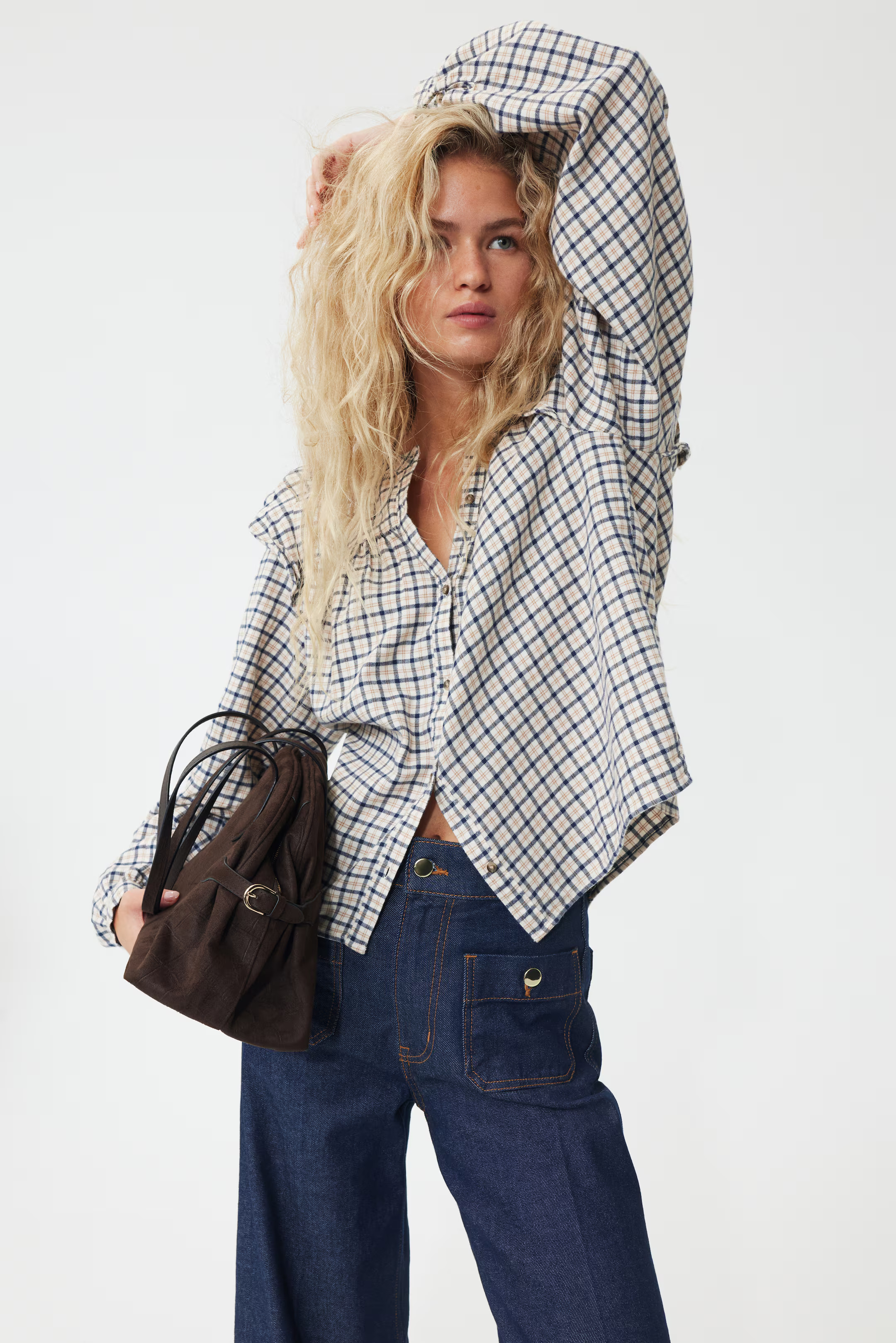 Flounce-detail blouse | H&M (US + CA)