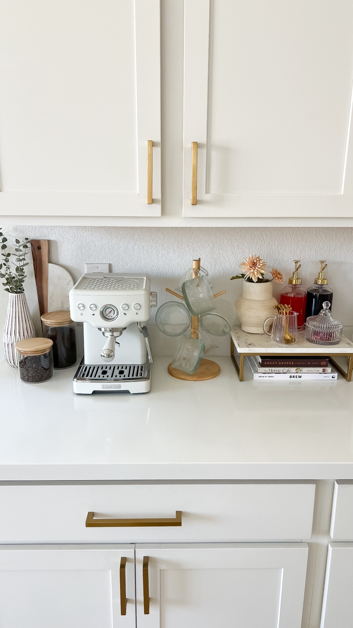 spring coffee bar styling, spring coffee bar decor, spring coffee bar essentials, spring coffee bar station, spring coffee station decor, spring coffee counter decor, coffee bar accessories, spring decor, spring home decor, Amazon home decor, Amazon decor, Amazon finds, kitchen must haves, kitchen decor, espresso machine, coffee mug tree, glass mugs, glass dispensers, coffee syrup dispenser, coffee table books, coffee books, eucalyptus stems, faux flowers, glass creamer pitcher, bamboo glass storage containers, marble serving tray, marble cutting board, marble charcuterie board, gold coffee spoons, gold leaf coffee spoons, vintage glass storage container #LTKStyleTip

#LTKHome #LTKFindsUnder100 #LTKFindsUnder50