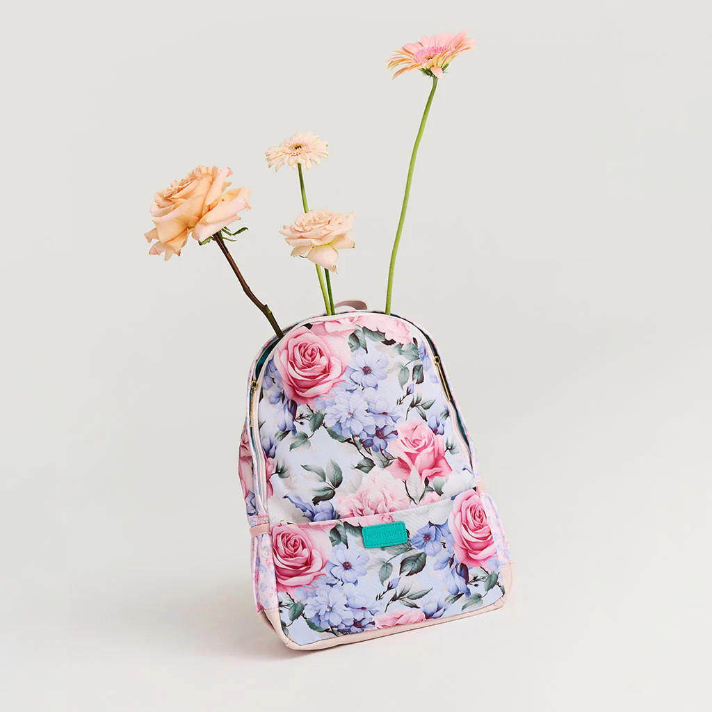 Floral Blue Kids Backpack | Marion | Posh Peanut