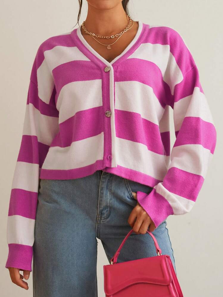 SHEIN Essnce Gestreept Vest Met Verlaagde Schouder | SHEIN