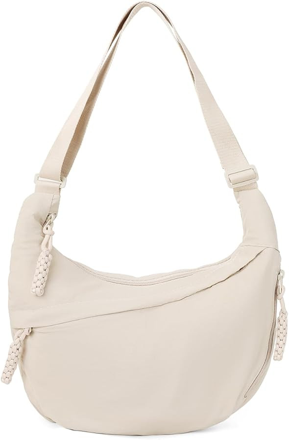 Hobo Bag for Women Men Crescent Shoulder Bag Retro Nylon Canvas Crossbody Bag Slouchy Corduroy Du... | Amazon (US)