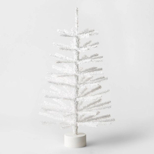 24&#34; Unlit Tinsel Artificial Christmas Tree White - Wondershop&#8482; | Target