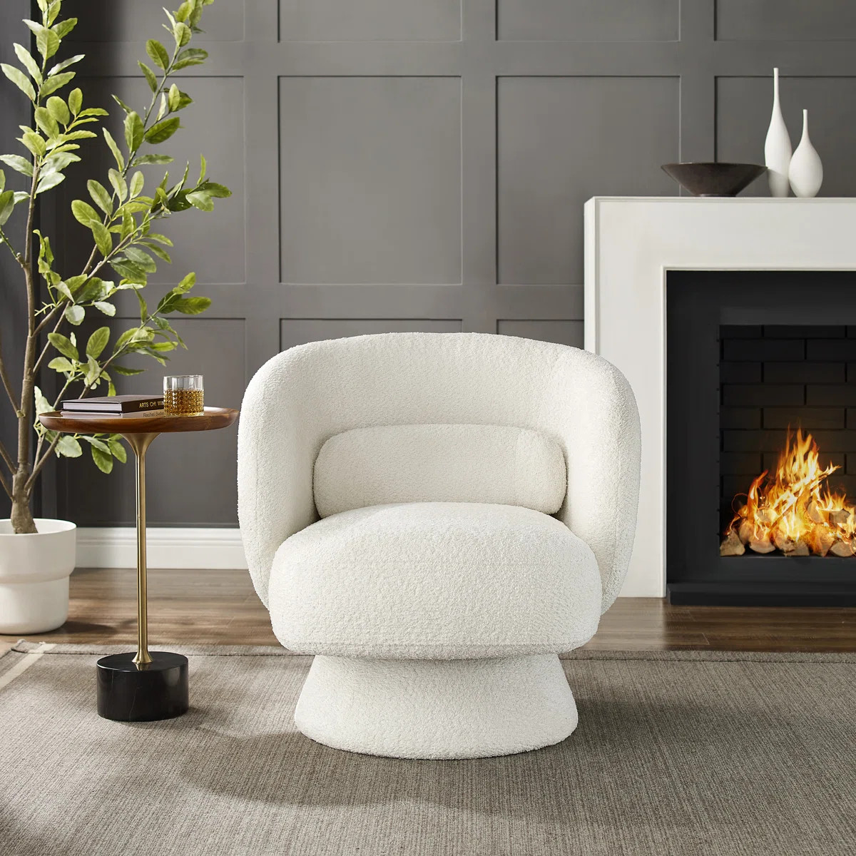 Saboor 30.7'' W Swivel Accent Chair | Wayfair North America