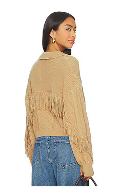 Elyse Cabled Fringe Sweater Cardigan
                    
                    Central Park West | Revolve Clothing (Global)