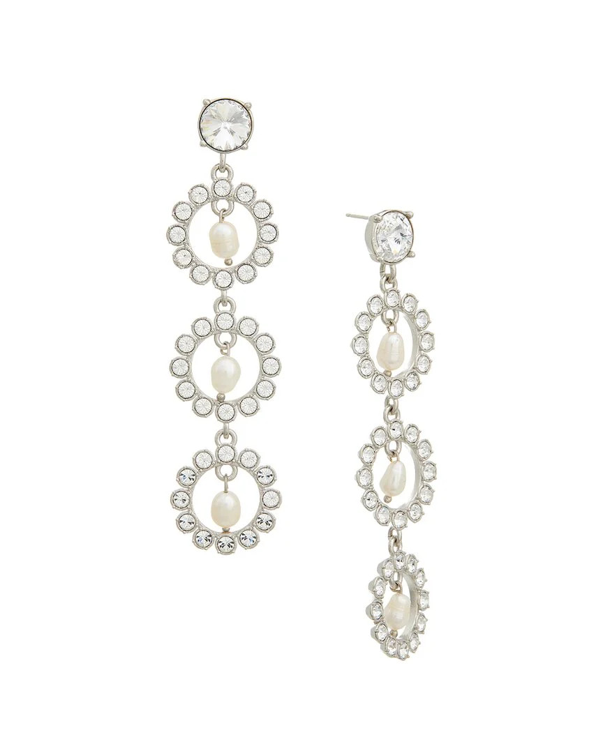 Oscar de la Renta Crystal Disc Triple Earrings | Shop Simon