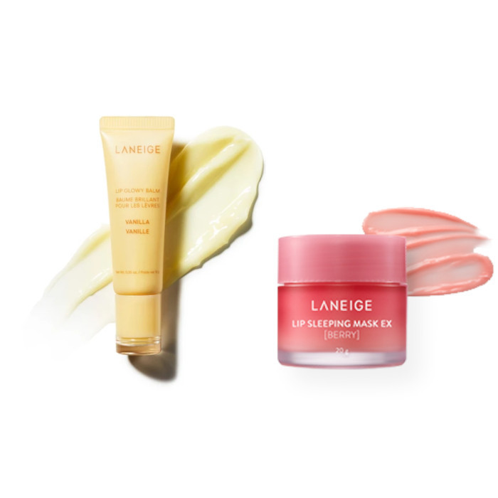 LANEIGE - Lip Glowy Balm - 10g - Vanilla (1ea) X Lip Sleeping Mask EX - 20g - Berry (1ea) | Stylevana