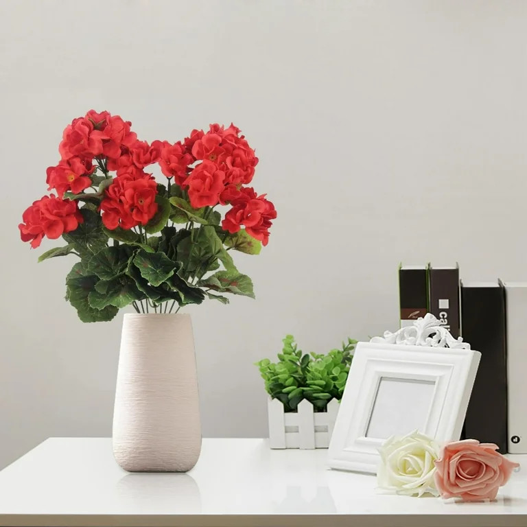 Artificial Faux Plants Flowers, Ongmies Artificial Begonia Flower Flower Wedding Home Living Room... | Walmart (US)