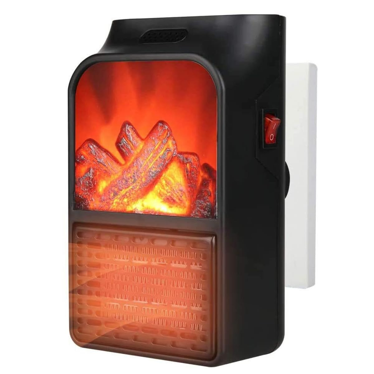 Space Plug in Heater for Indoor Use, 800W Small Portable Electric Fireplace Heater with Realistic... | Amazon (US)