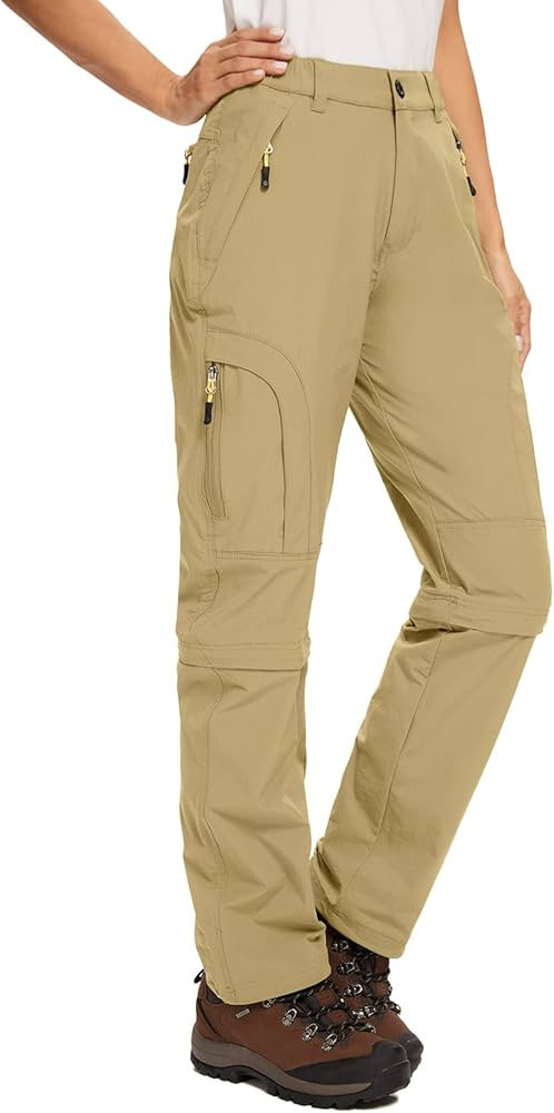 Women's Hiking Pants Convertible Quick Dry Stretch Lightweight Zip-Off Outdoor Fishing Travel Saf... | Amazon (US)