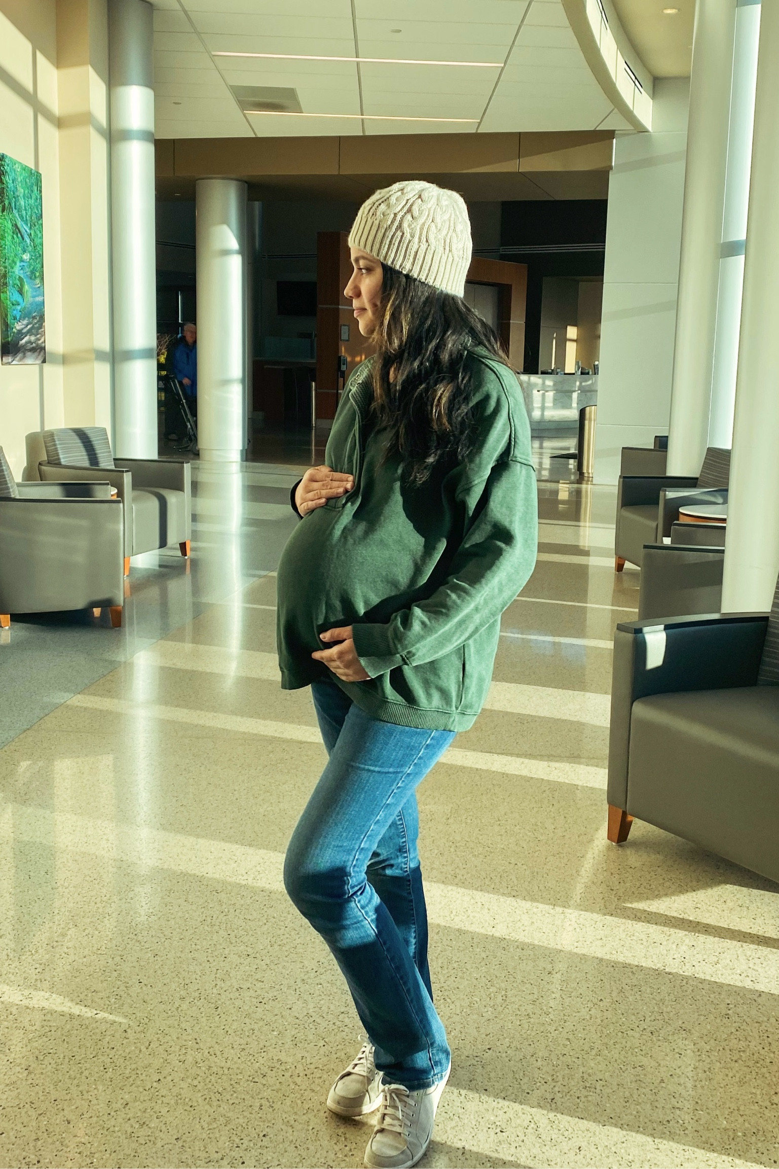 31 weeks! And the countdown begins… 🫶

This sweater has been a staple during my pregnancy.  Wearing my normal size S, with great oversized fit. Fits my third trimester bump! Lightweight and easy to add on layers. Love!


Bump style, maternity clothes, beanie, winter style, mom outfit, dr appointment, casual outfit

#LTKBump #LTKBaby #LTKSaleAlert
