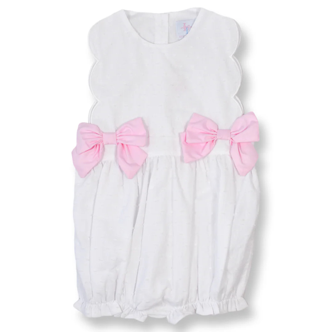 Swiss Dot Bella Bow Bubble | Lillie & Lilah