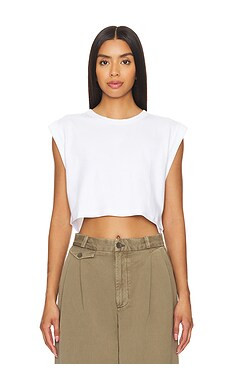 CLYQUE David Crop Top in White from Revolve.com | Revolve Clothing (Global)