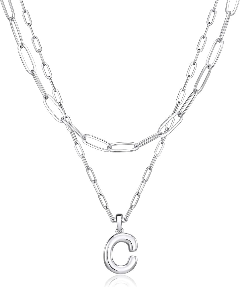 adoyi Valentines Day Gifts for Women Hers Dainty 14K Gold Plated Heart Initial Necklaces Layered ... | Amazon (US)