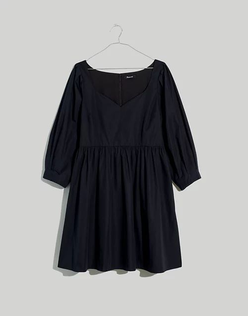 Poplin Puff-Sleeve Mini Dress | Madewell