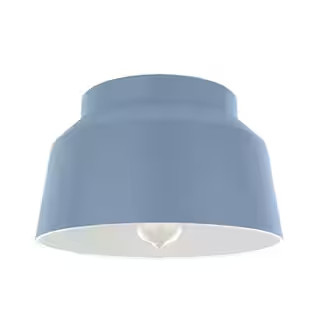 Hunter Cranbrook 11.5 in. 1-Light Indigo Blue Flush Mount-19173 - The Home Depot | The Home Depot