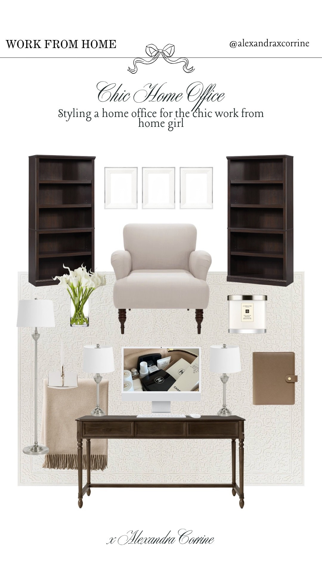 Chic home office ☕️ styling a home office for the chic work from home girl 🤍

Work from home, wfh, home office decor, home office styling, desk, desk chair, office furniture, chic elegant home decor, neutral home decor

#LTKHome