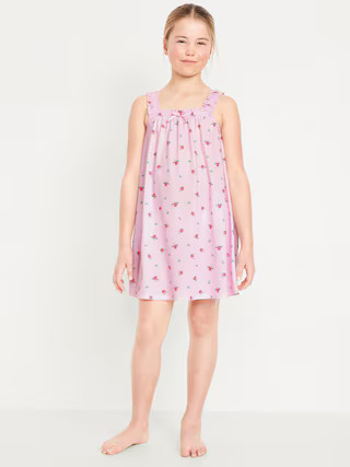 Printed Sleeveless Ruffle-Trim Nightgown for Girls | Old Navy (US)