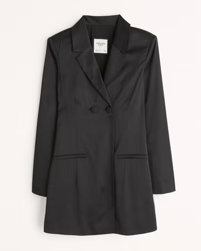 Women's Satin Blazer Mini Dress | Women's New Arrivals | Abercrombie.com | Abercrombie & Fitch (US)