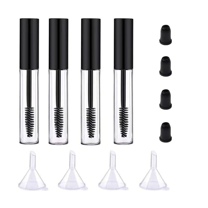 4 Pack Empty Mascara Tube with Eyelash Wand, ForSewian10ml Premium Eyelash Cream Container Bottle... | Amazon (US)