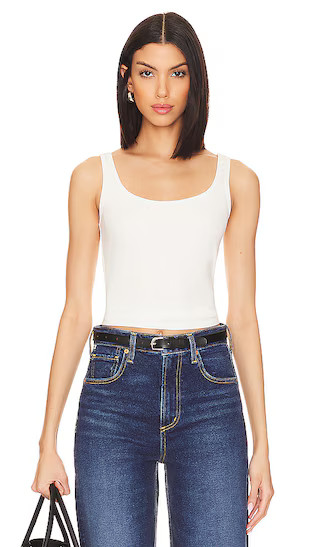 Megan Tank Top in White | Revolve Clothing (Global)