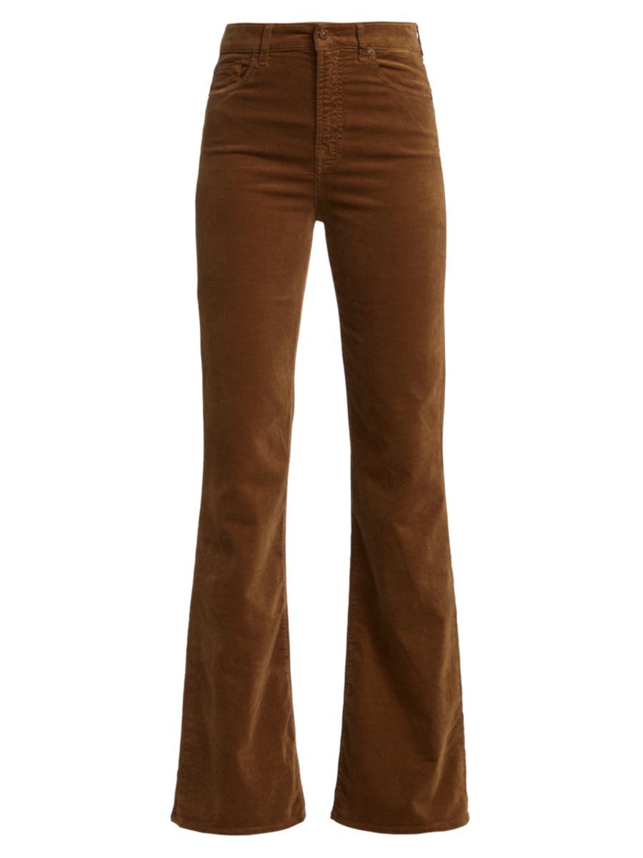 7 For All Mankind Lisha Velvet High-Rise Boot-Cut Jeans | Saks Fifth Avenue