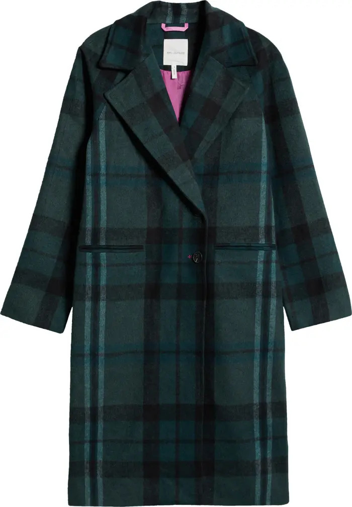 Avec Les Filles Walker Leopard Print Longline Coat in Natural Leopard at Nordstrom, Size X-Small | Nordstrom