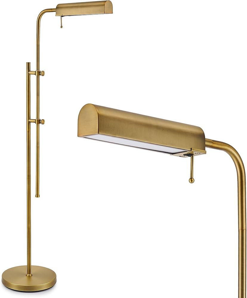 VONLUCE LED Floor Lamp, 62.5" Industrial Floor Lamp for Living Room with Adjustable Height Swing ... | Amazon (US)
