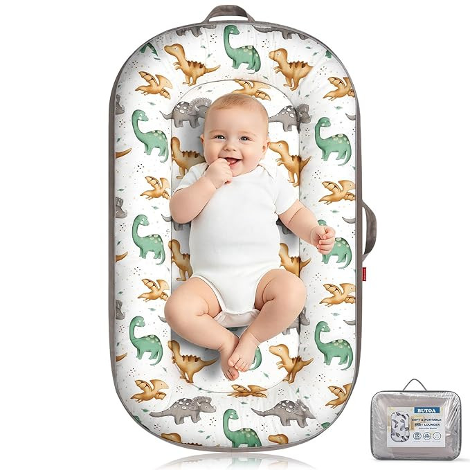 BUTOA Baby Lounger - Breathable Soft Baby Nest, Portable Infant Support Cushion Tummy Time Mat fo... | Amazon (US)