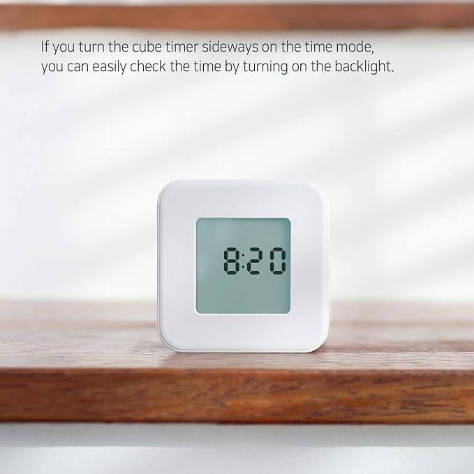 mooas Multi Cube Timer/Rotating Timer, Simple Operation, Clock & Timer (White) | Amazon (US)