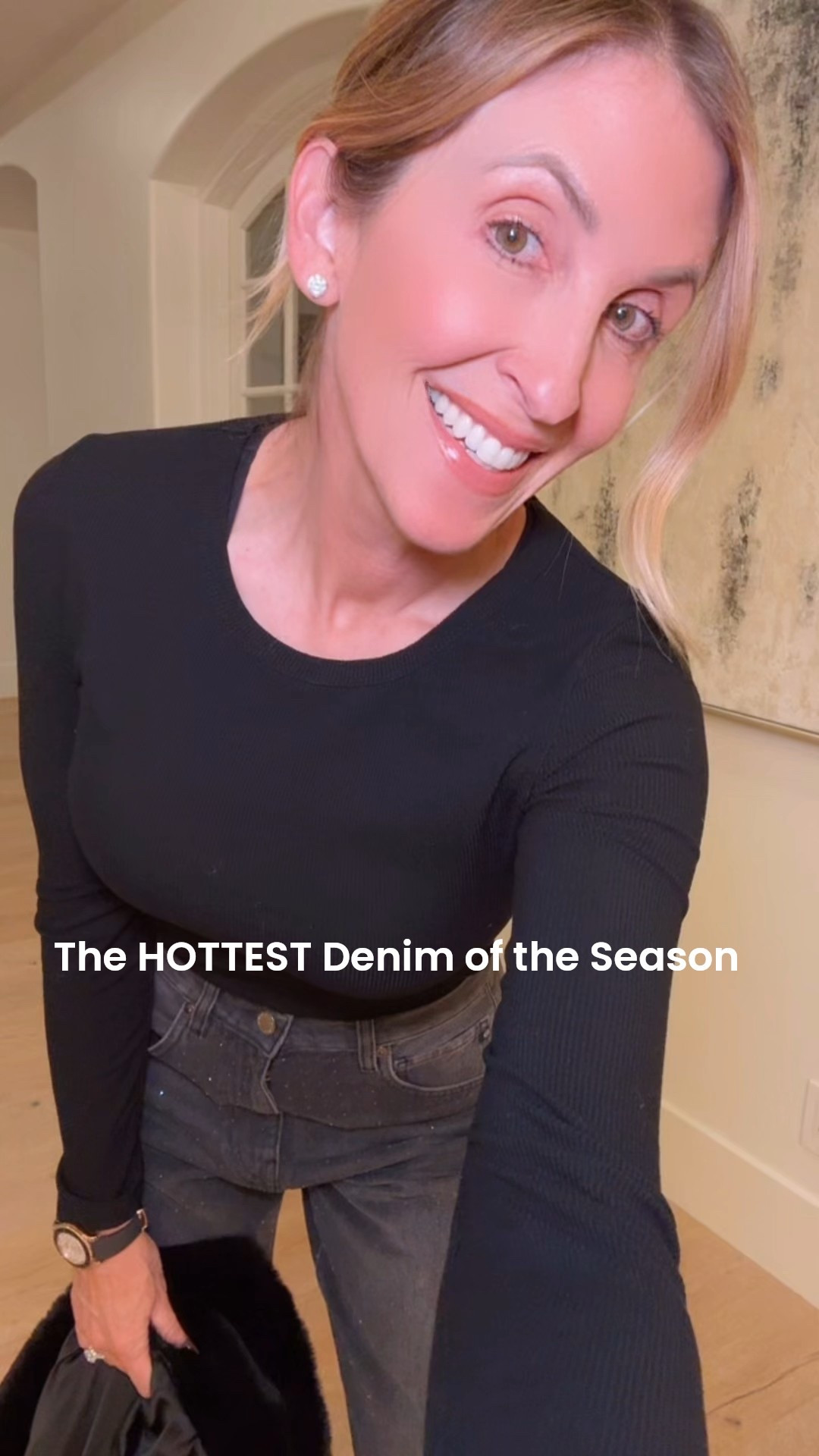 HOTTEST Denim of the Season! Do not miss out on these amazing jeans 🖤
Size down. I am in a 26 

#LTKOver40 #LTKHoliday