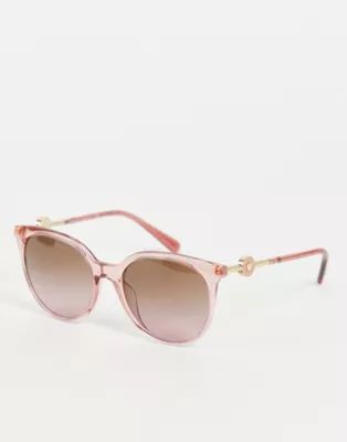 Versace womens oversized round sunglasses in pink 0VE4404 | ASOS | ASOS (Global)