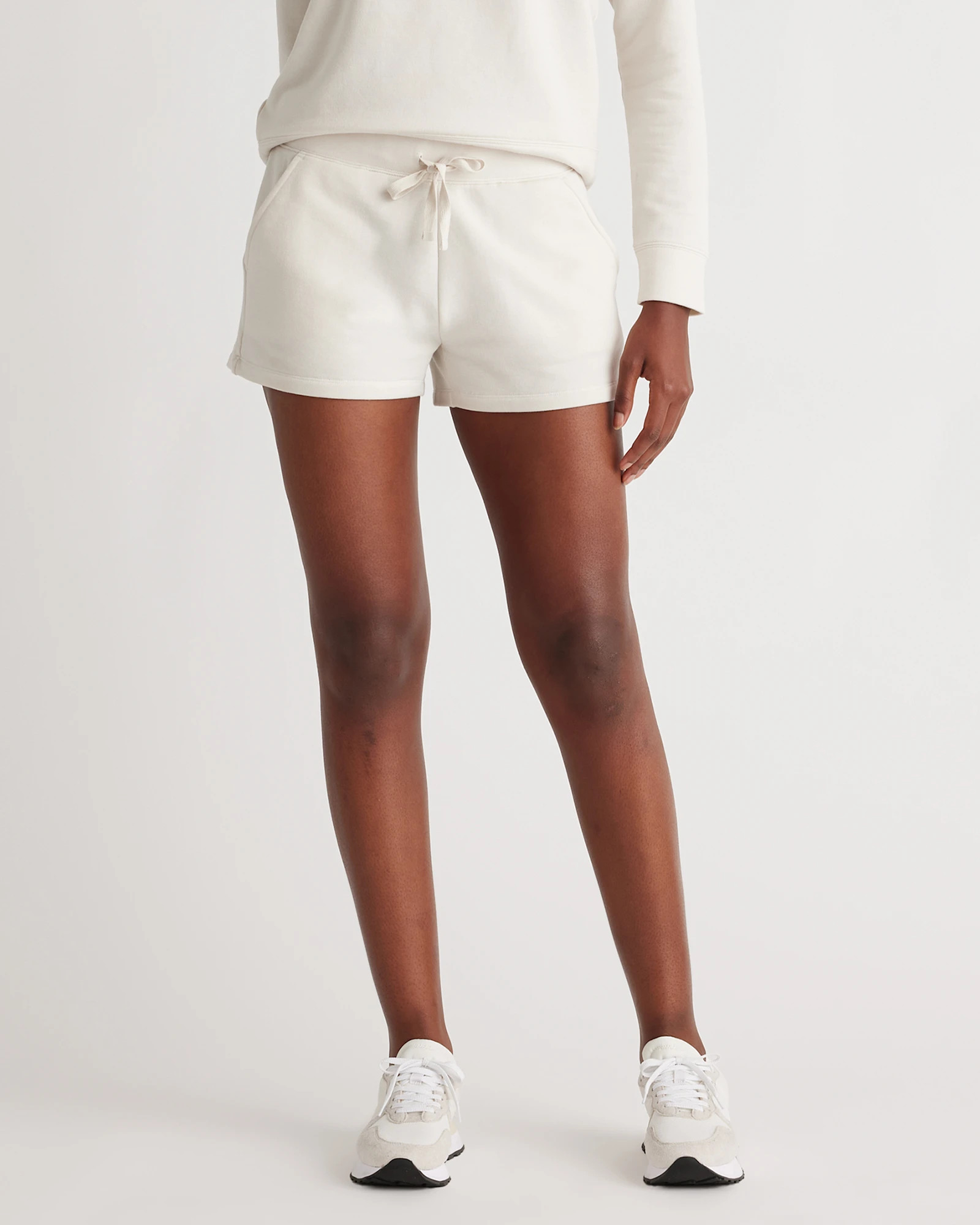 SuperSoft Fleece Shorts in Off White | Quince