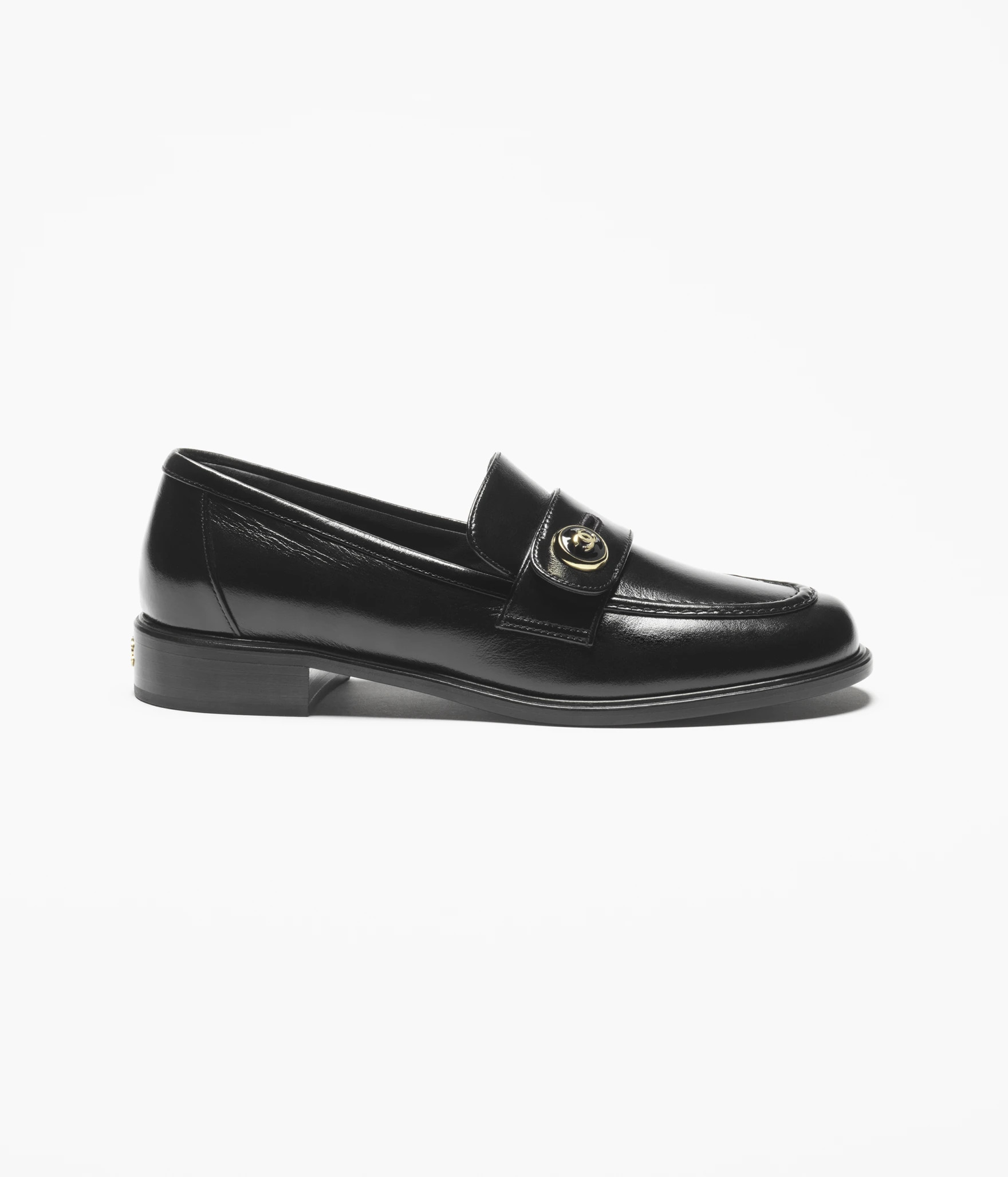 Moccasins - Shiny calfskin, black — Fashion | CHANEL | Chanel, Inc. (US)