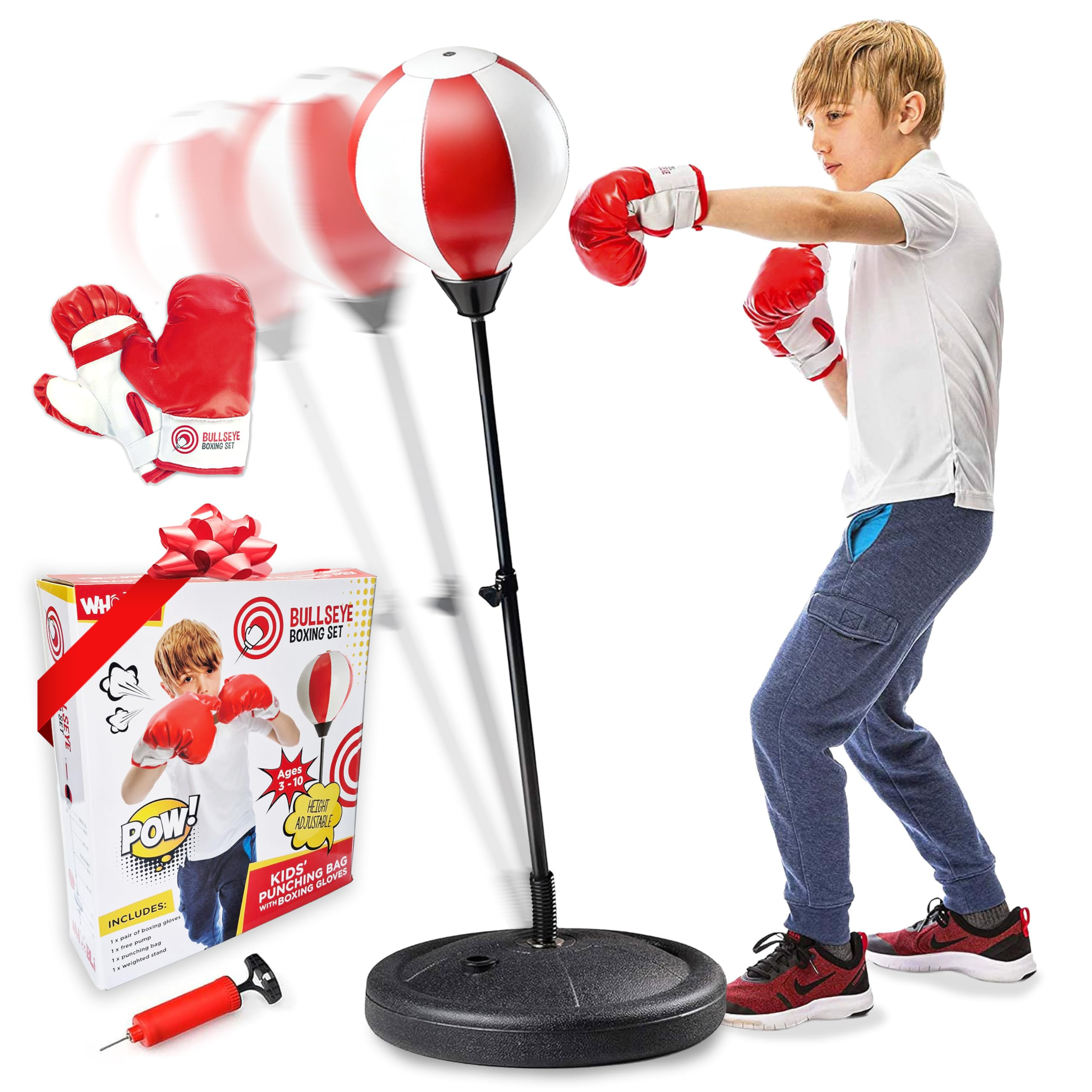 Whoobli Punching Bag for Kids and Toddler Incl Boxing Gloves| 3-10 Years Old Adjustable Kids Punc... | Amazon (US)