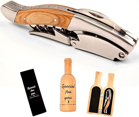 Semecca® Corkscrew Wine Opener, Waiter's Corkscrew, Double Stage, The perfect Wine Opener and Wi... | Amazon (US)