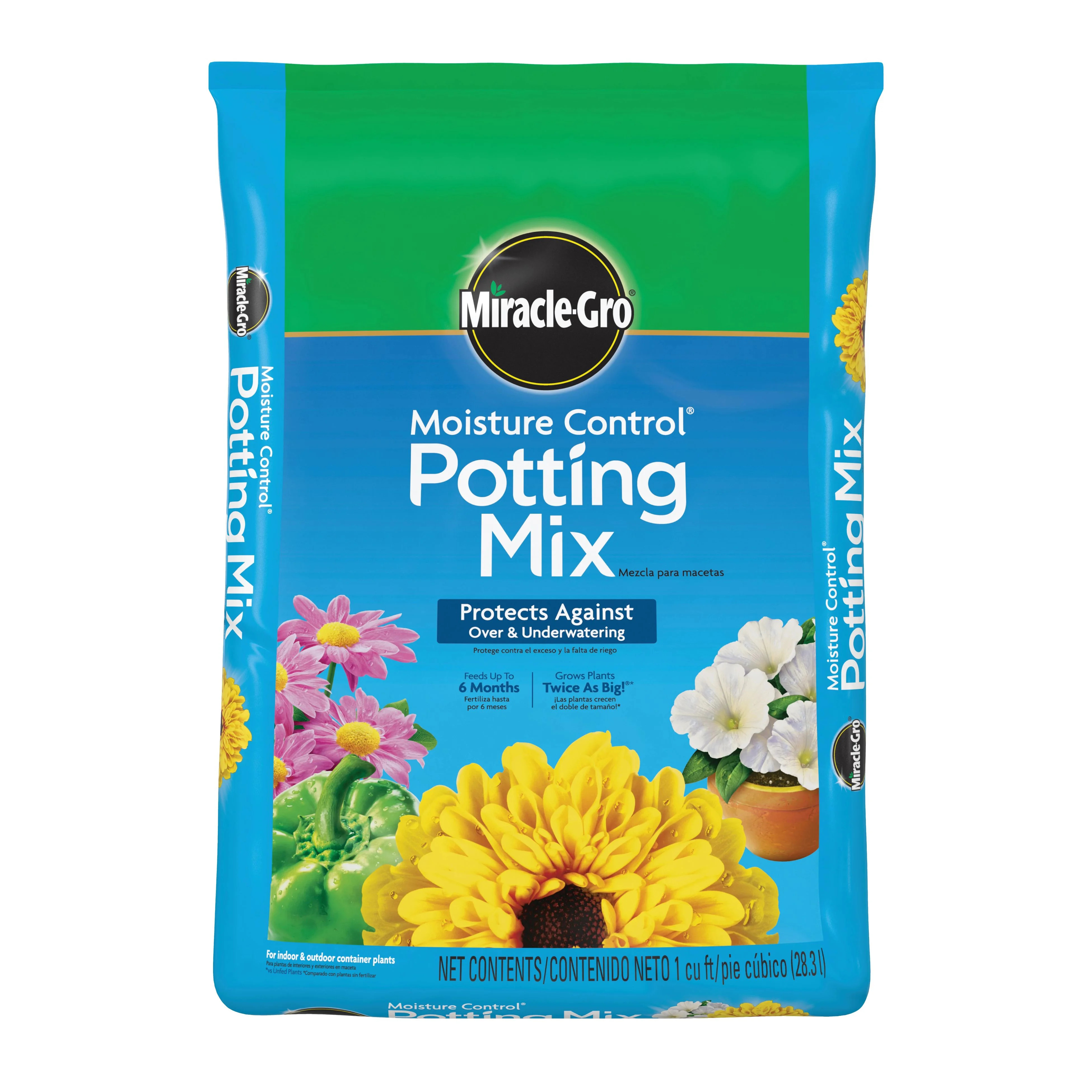 Miracle-Gro Moisture Control Potting Mix 1 cu. ft. | Walmart (US)