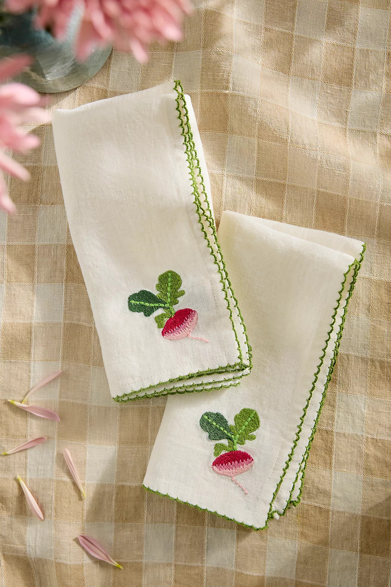 Embroidered Vegetable Linen Napkins, Set of 2 | Anthropologie (US)