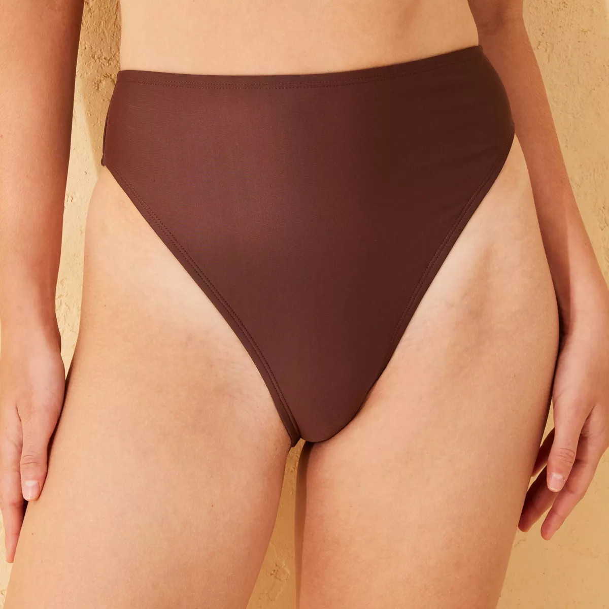 Women's High Waist Extra Cheeky Extra High Leg Bikini Bottom - Wild Fable™ Brown XL | Target