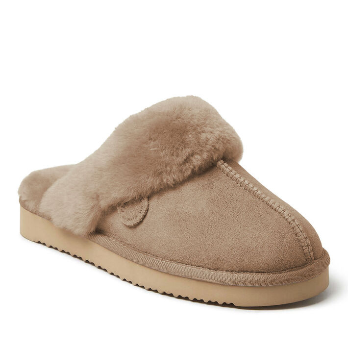 Women's Fireside by Dearfoams Sydney Water Resistant Genuine Shearling Scuff Slipper | Dearfoams