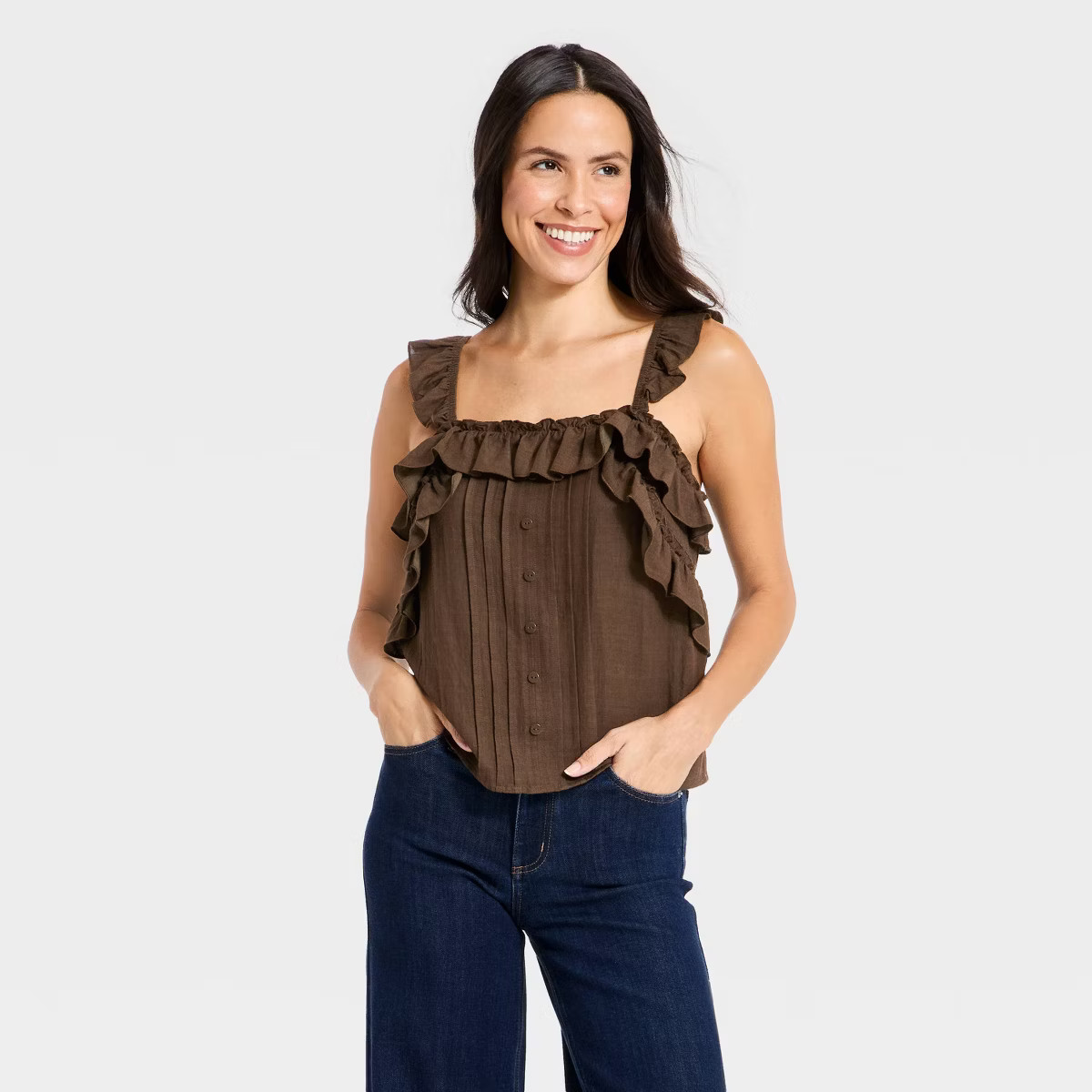 Women's Ruffle Sleeve Tank Top - Universal Thread™ | Target