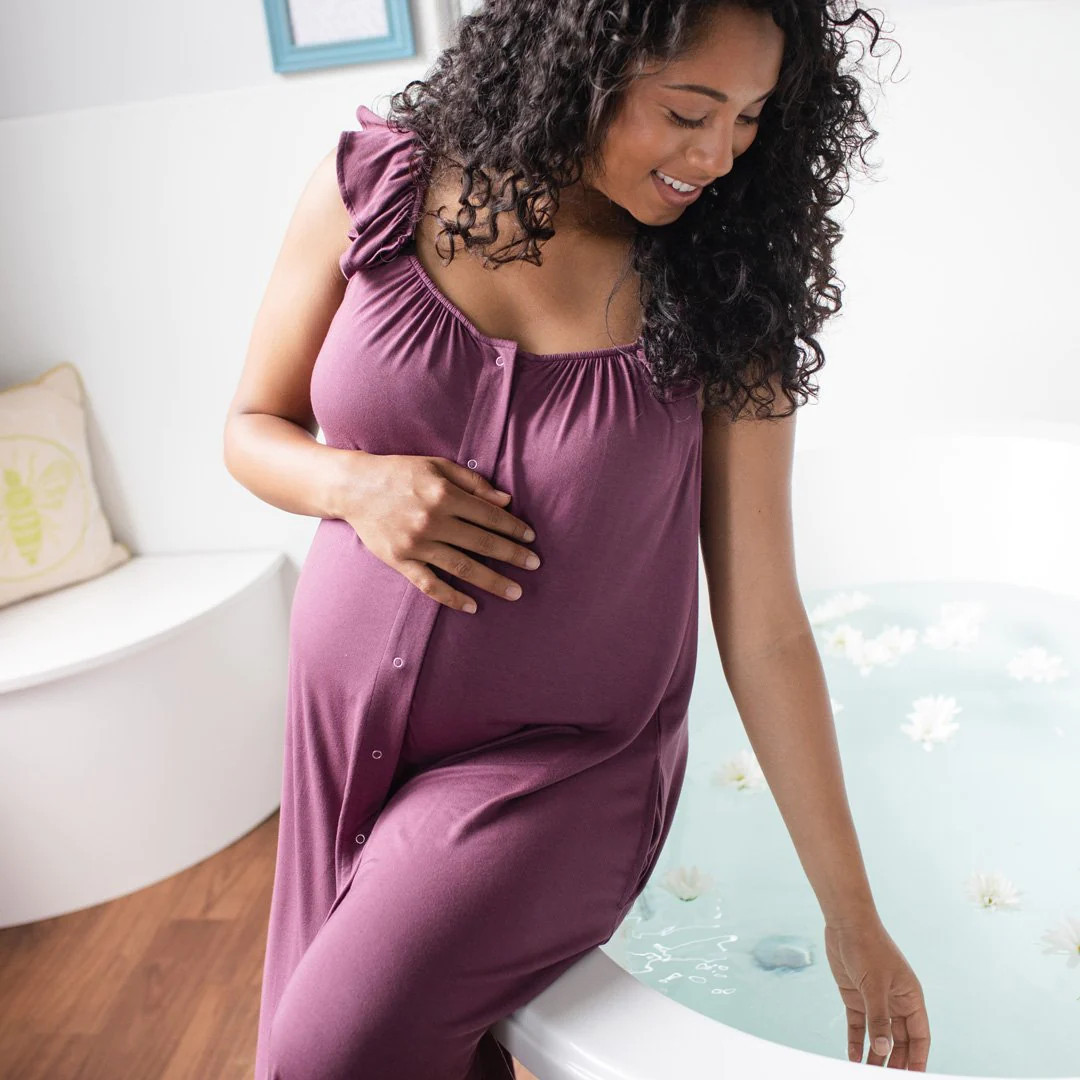 Ruffle Strap Labor & Delivery Gown | Kindred Bravely