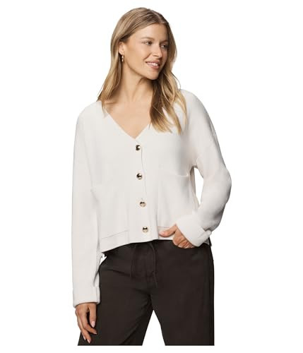 Splendid Womens Libby Cropped Cardigan Pale Oak Heather Medium | Amazon (US)