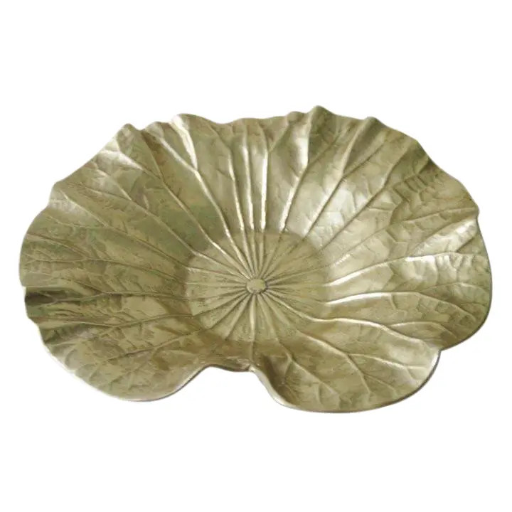 Vintage Va MetalCrafters Large Lotus Leaf Bowl | Chairish