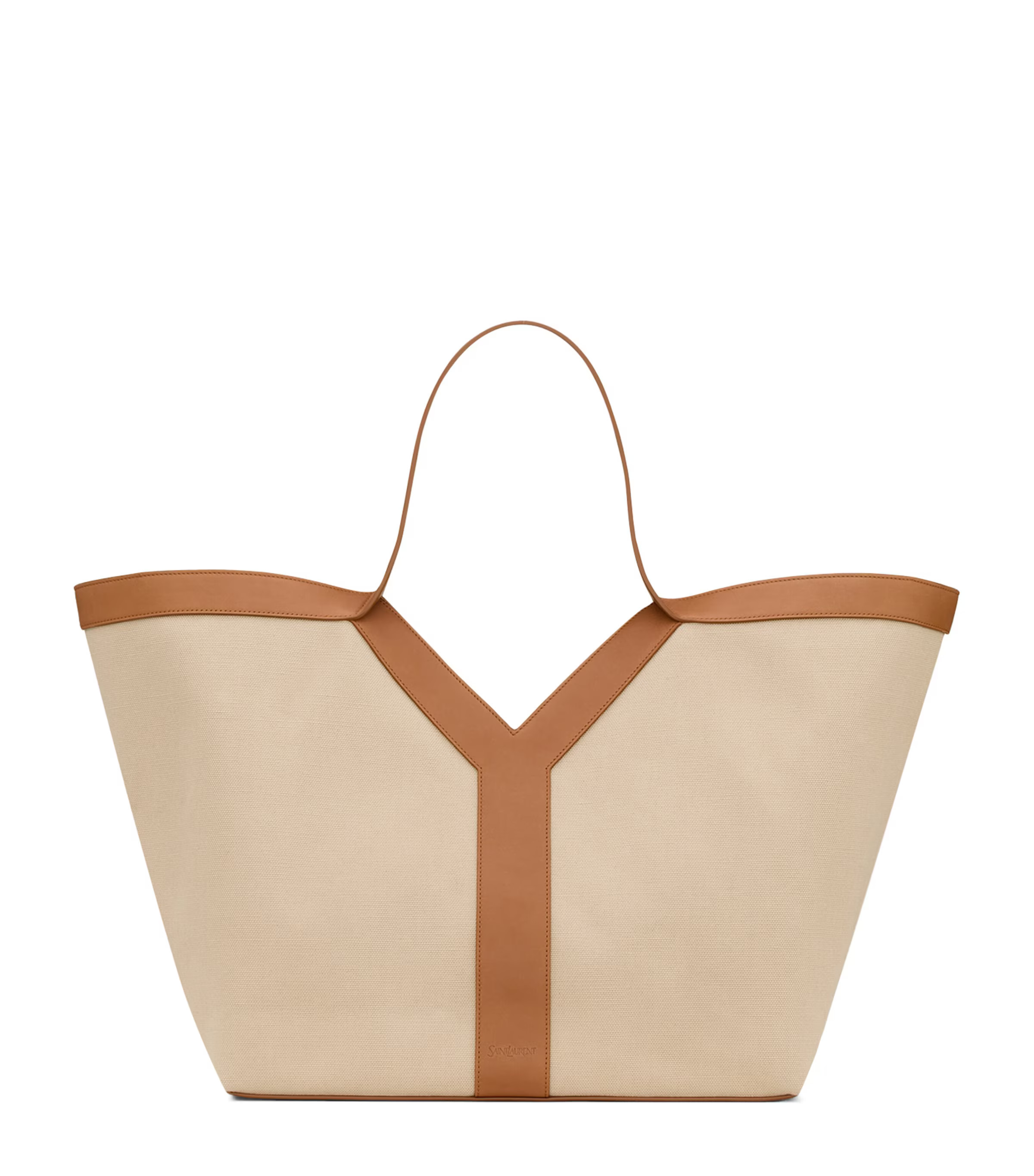 Saint Laurent Canvas Leather-Trim Y Tote Bag | Harrods