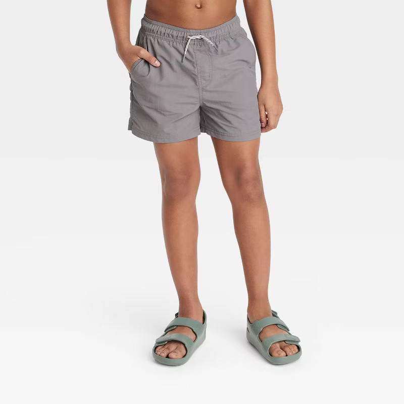 Boys' Solid Swim Trunks - art class™ Gray | Target